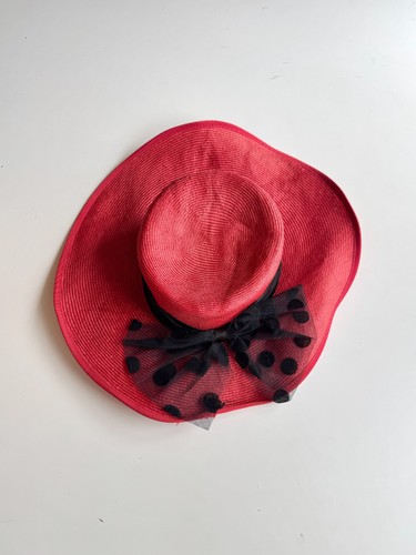Vintage shumi red straw - shumi, black